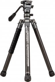 Tripod FotoPro X-AIRCROSS 3 Video CF, 5 seksione, kokë fluide MH-2L, gri