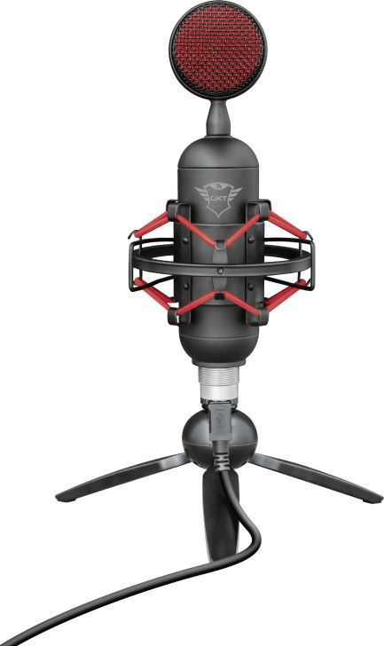 Mikrofon PC Trust GXT 244 Buzz, USB, me tripod, i zi e kuqe