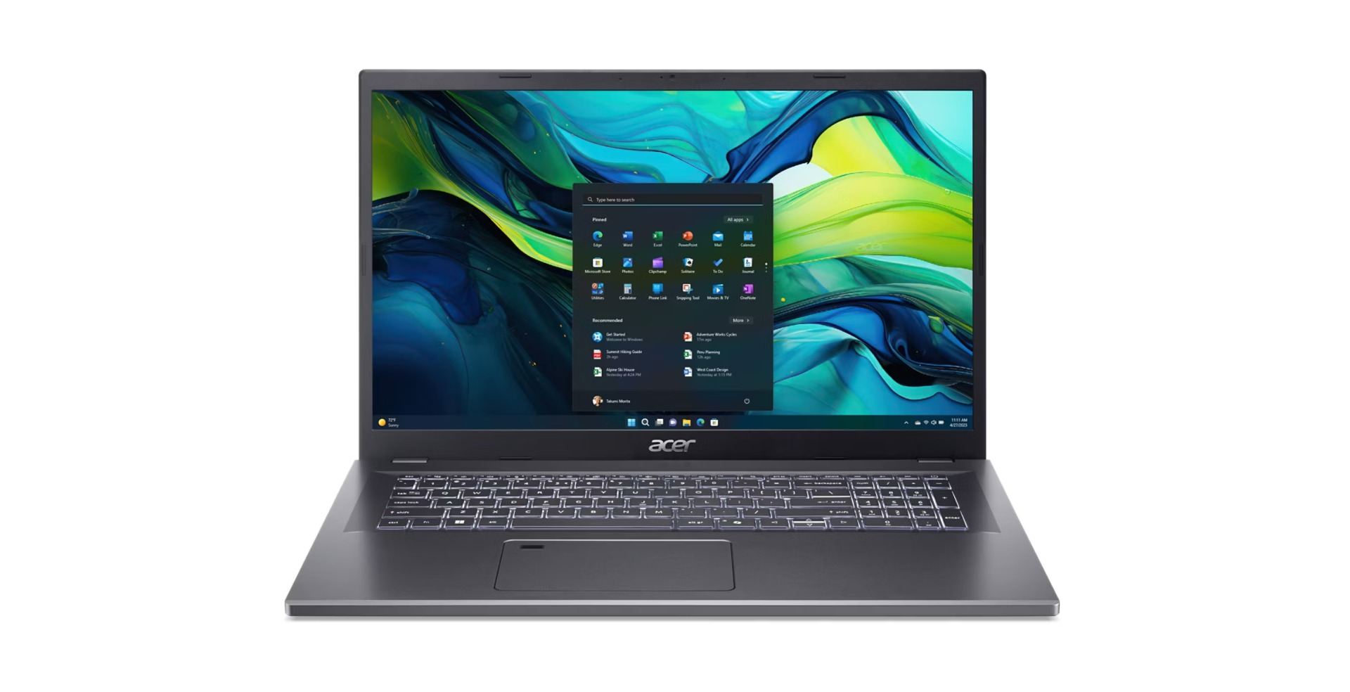 Laptop Acer Aspire 17 A17-51M-31ZG, 17.3", Intel Core i3, 16GB RAM, 512GB SSD, i hirtë