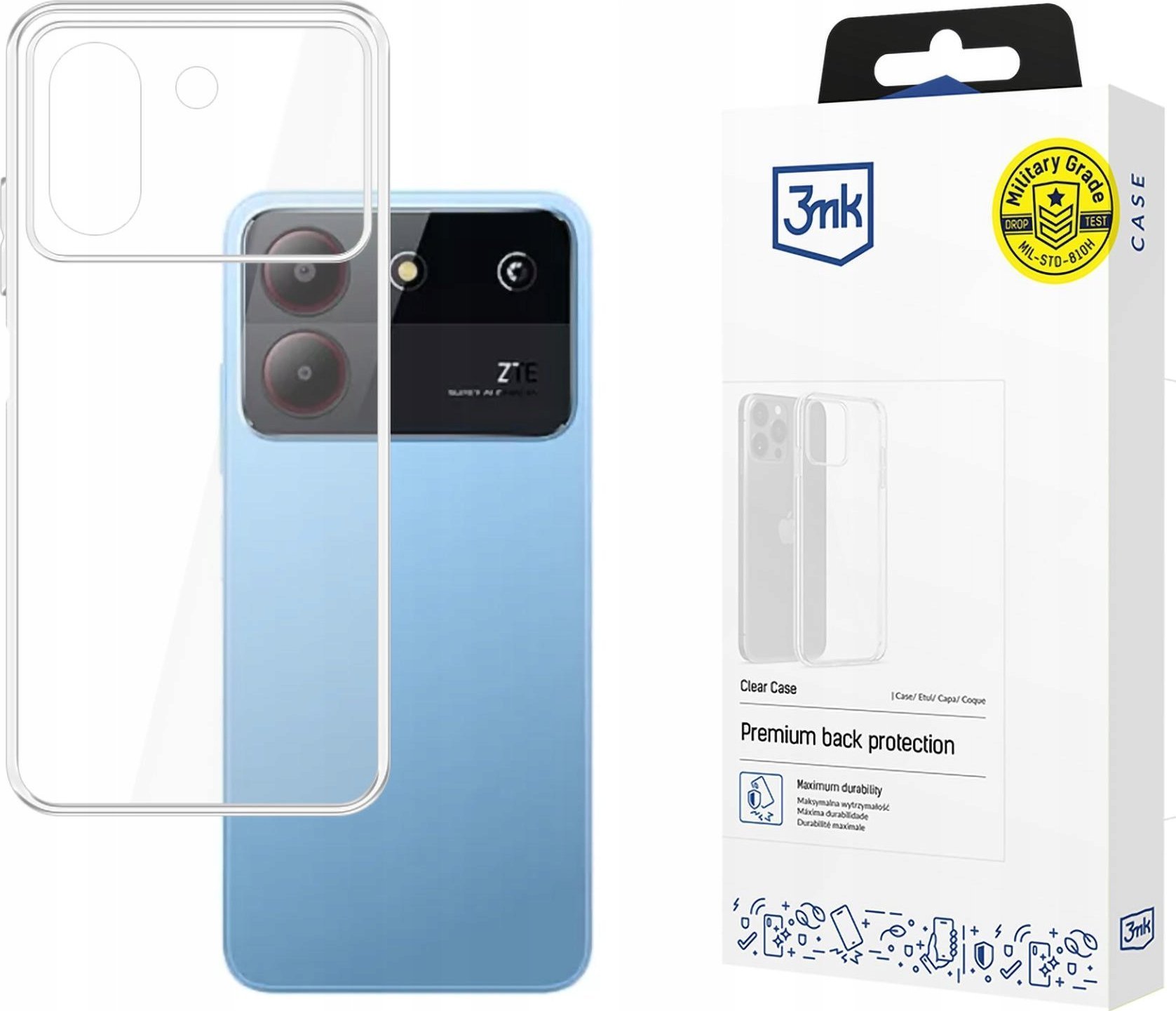 Mbulesë 3mk Clear Case për ZTE Blade A73, transparente