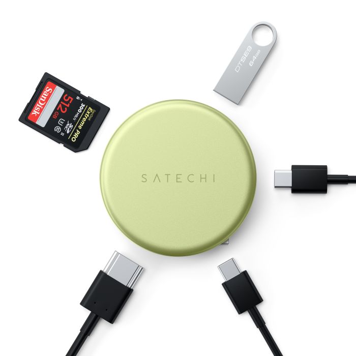 Satechi OntheGo 5-in-1 Multiport Adapter, Citrus