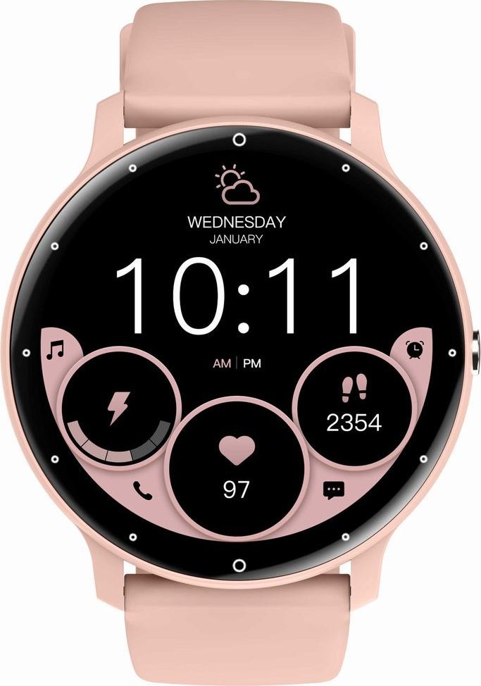 Паметен часовник Gravity GT1 7 Pro, екран 1.39\", Bluetooth 5.2, црна