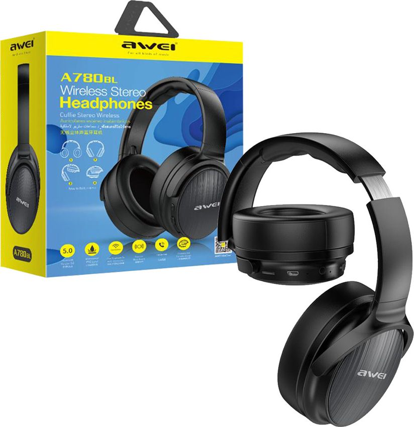 Kufje gaming Awei A780, Bluetooth 5.3, me mikrofon, të zeza