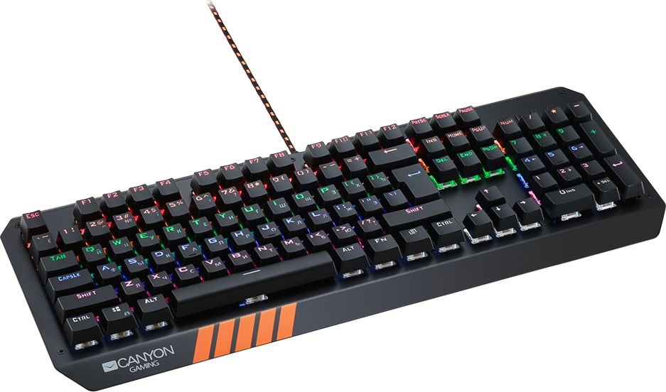 Tastierë gaming Canyon Hazard GK-6, mekanike Cherry MX Blue, me ndriçim RGB