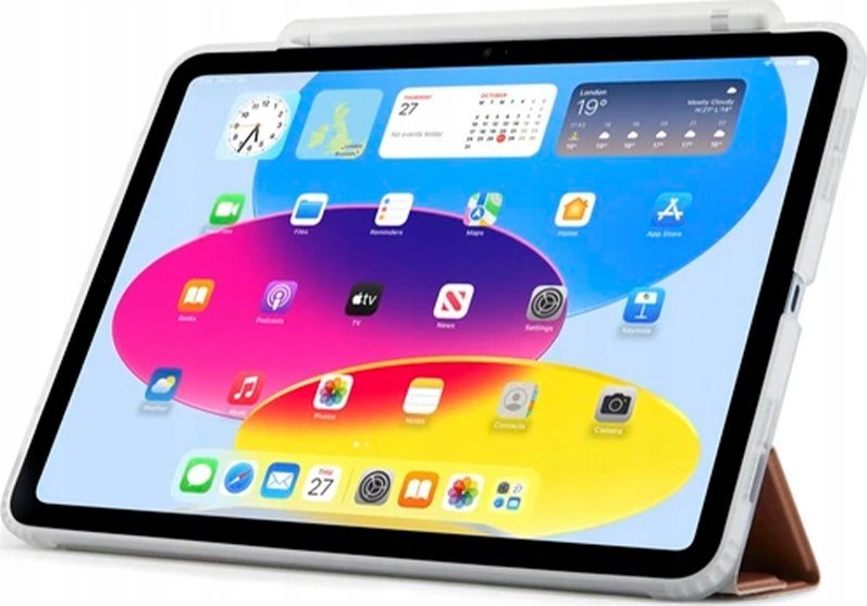 Mbulesë tablet Pipetto Origami No3 për iPad 10.9, gjenerata e 10, me mbajtëse Apple Pencil, rozë gold
