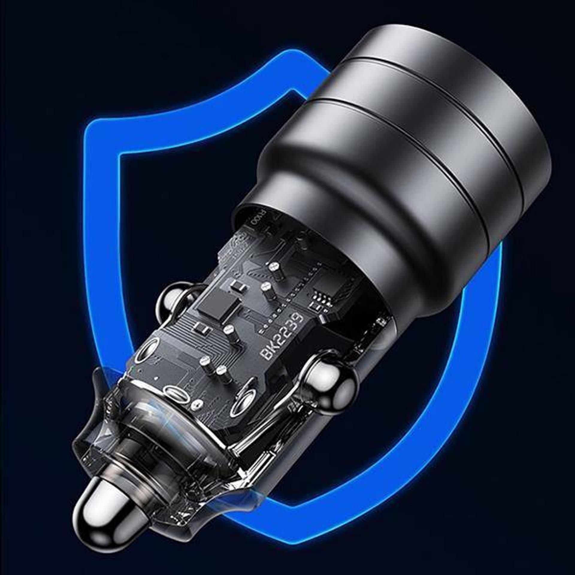 Автомобилски полнач Usams C36 US CC176, 95W, USB A и USB C, виолетов
