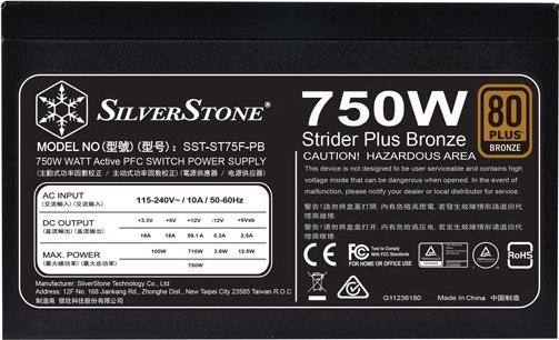 Burim energjie SilverStone SST-ST75F-PB ATX, 750W