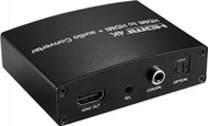 Ekstraktor audio HDMI PremiumCord, 4K, dalje stereo jack SPDIF Toslink RCA, i zi