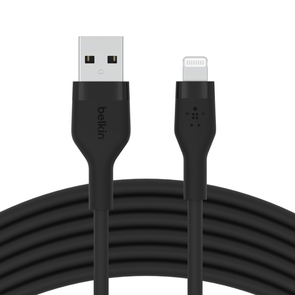 Kabllo Belkin BoostCharge Flex, USB-A në Lightning, 3 m, MFi-certifikuar, e zezë