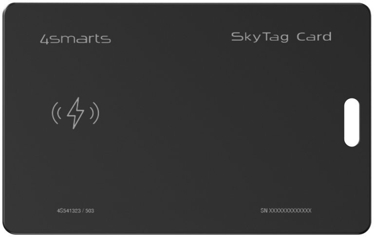 GPS gjurmues 4smarts SkyTag Card ReCharge, format kartelë krediti, i hollë 2mm, i bardhë