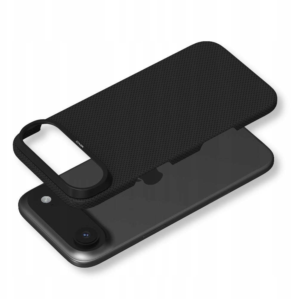 Mbështjellës YAXO Aramid Fiber Ultra Slim për iPhone Air, MagSafe, e zezë