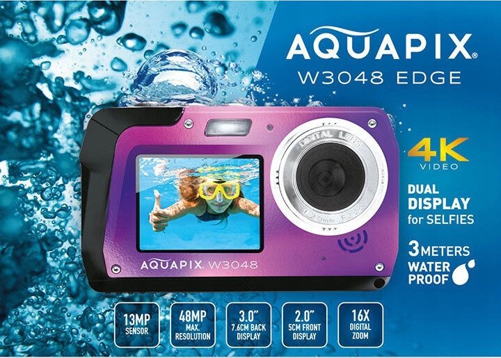 Kamerë nënujore Easypix Aquapix W3048-V, 13MP, video 4K, e verdhë