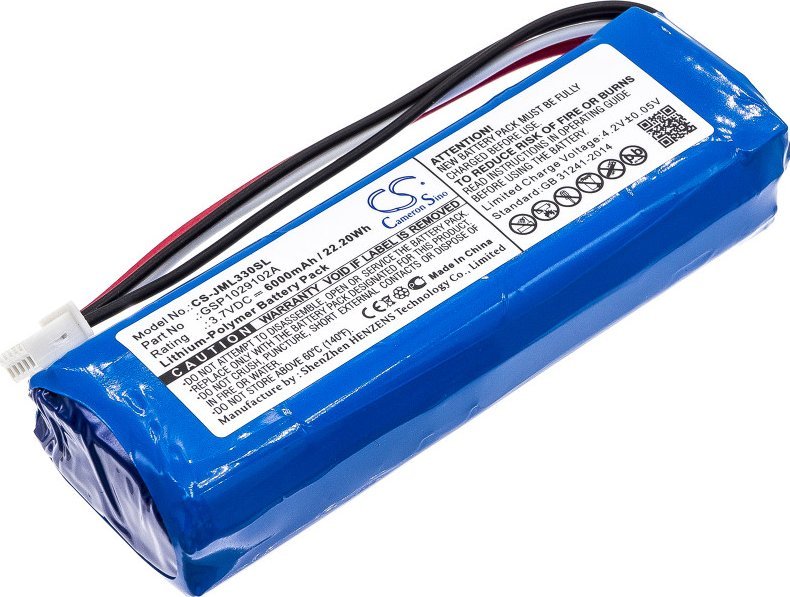 Bateri zëvendësuese JBL Charge 3 CS-JML330SL, 6000mAh, 3.7V, blu