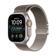 Apple Watch Ultra 4 Cellular 49mm Natural Titanium Case with Natural Titanium Milanese Loop, S
