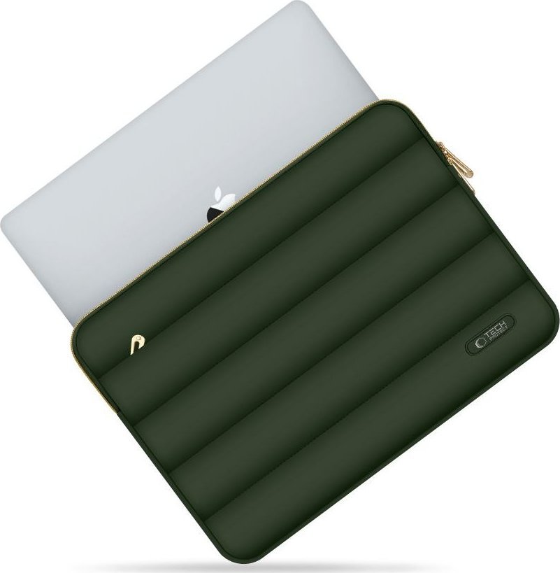 Mbulesë laptopi Tech-Protect Puffy, 15-16", me shkumë mbrojtëse, jeshile army