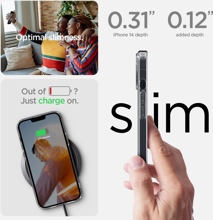 Маска Spigen Ultra Hybrid за Apple iPhone 14, проѕирен