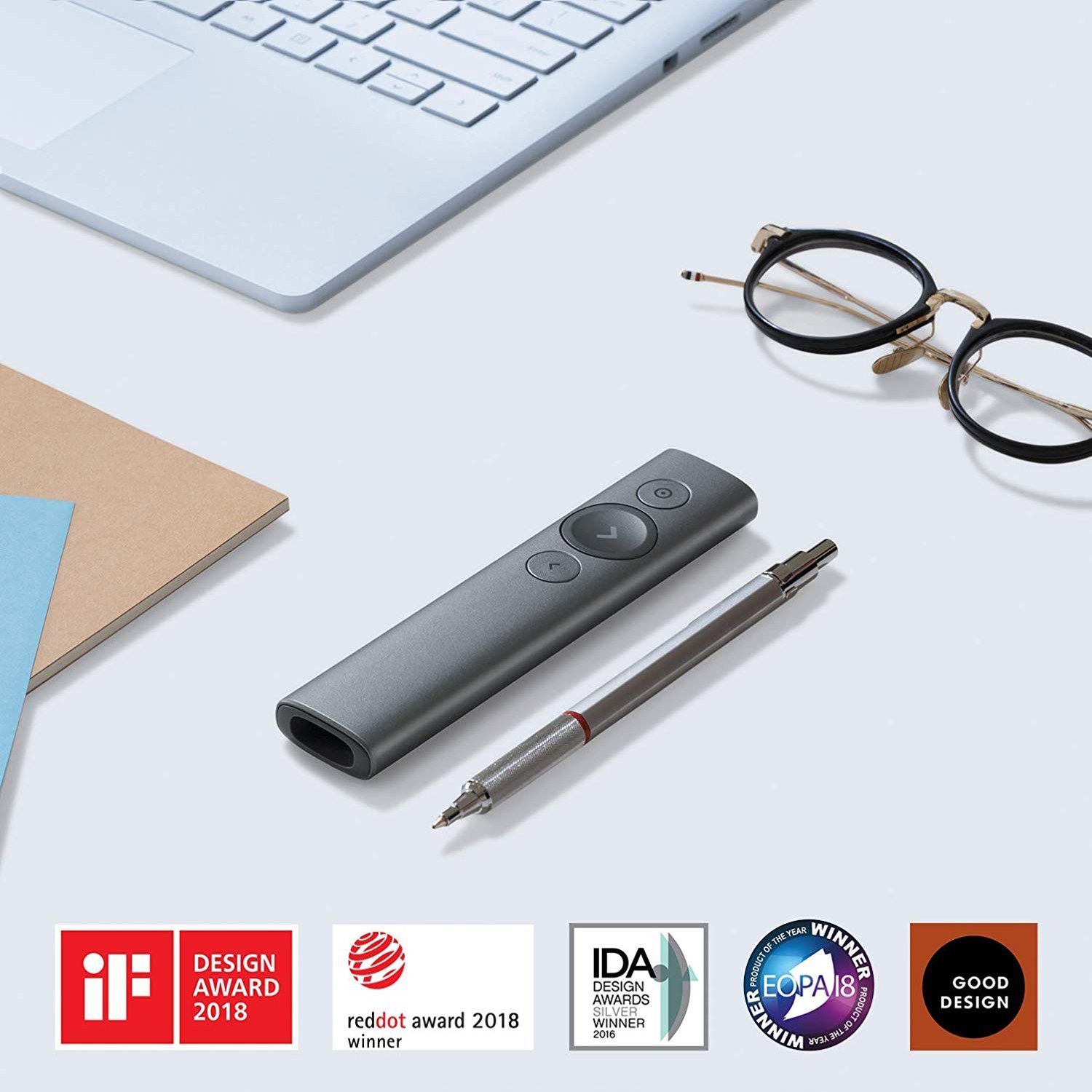 Set prezantimi Logitech Spotlight dhe maus MX Anywhere 3S, wireless, gri dhe grafit