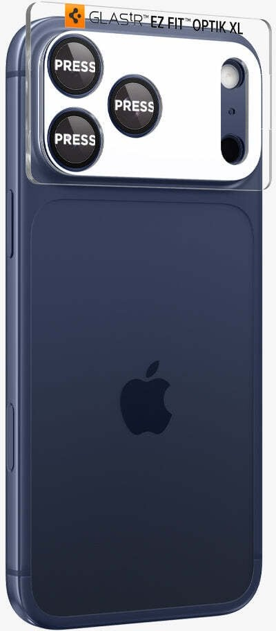 Mbrojtës kamere Spigen Optik Pro XL EZ Fit, për iPhone, set 2 copë, transparent