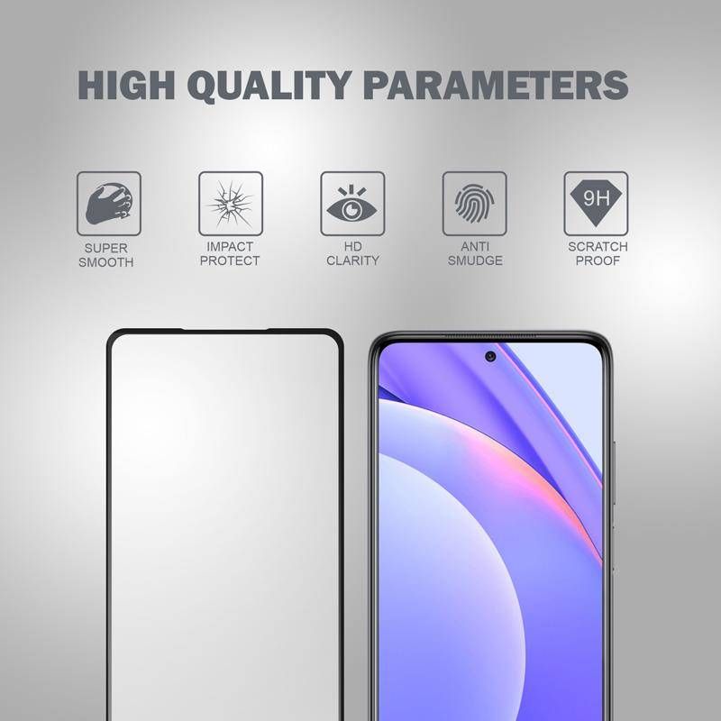 Xham mbrojtës Crong 3D Armour Glass për Xiaomi Mi 10T Lite, 9H, Full Glue, transparent