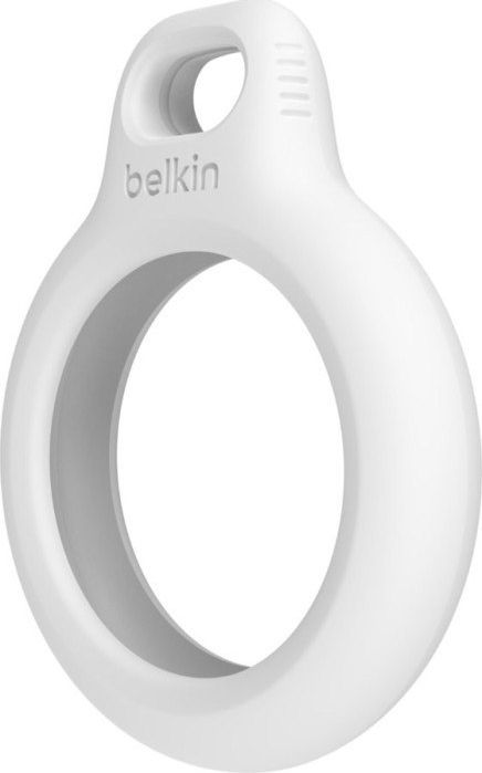 Mbajtëse Belkin Secure AirTag me unazë çelësash, Twist and Lock, e bardhë