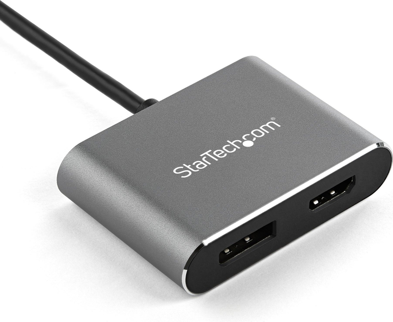 Përshtatës video StarTech USB C, 4K 60Hz, HDMI ose DisplayPort, gri Space