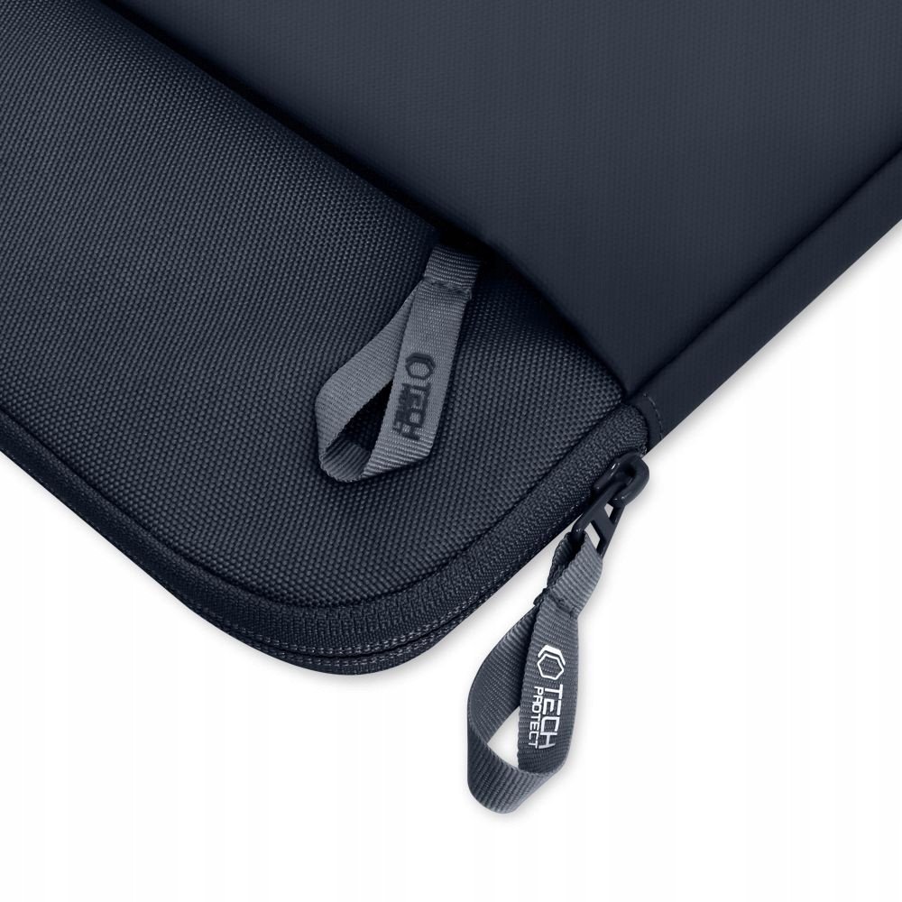 Çantë laptopi Tech-Protect Sleeve 13-14", tekstil, xhep i përparmë, blu