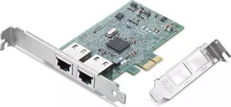 Мрежен адаптер Broadcom BCM5720 2P, 2 гигабитни порти, PCI Express, црн