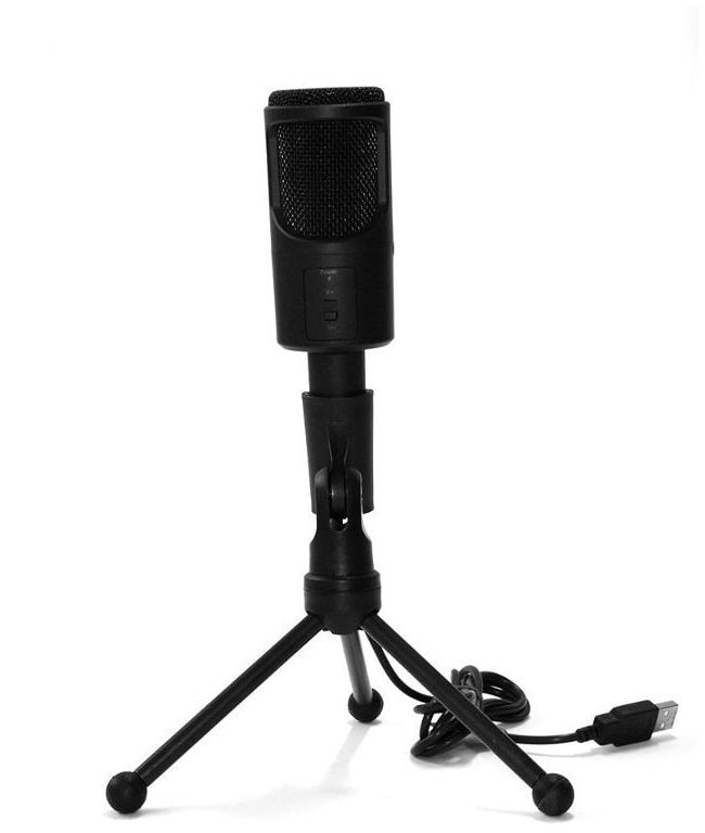 Mikrofon USB gaming Hiro Milo, me tripod, reduktim zhurme, i zi