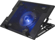 Stendë ftohëse për laptop Tracer Icestorm TRASTA46338, 12"-17", ventilator me ndriçim blu, e zezë