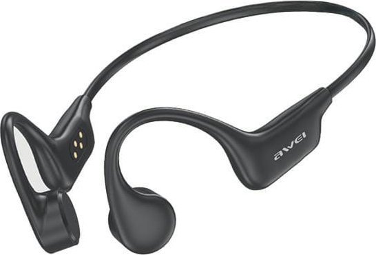 Kufje sportive Awei A899, bone conduction, Bluetooth, 32GB, IPX8, të zeza