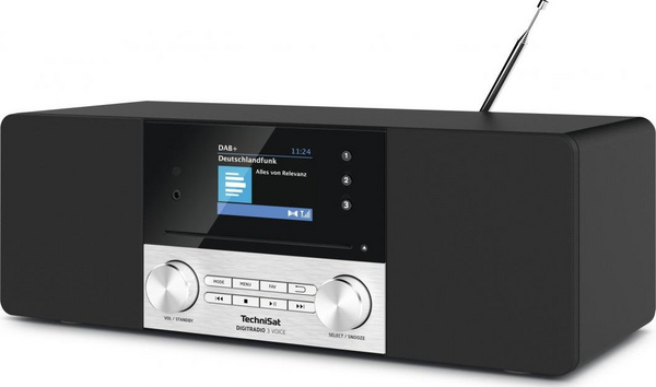 Radio CD TechniSat Digitradio 3 Voice, DAB+, stereo, e zezë