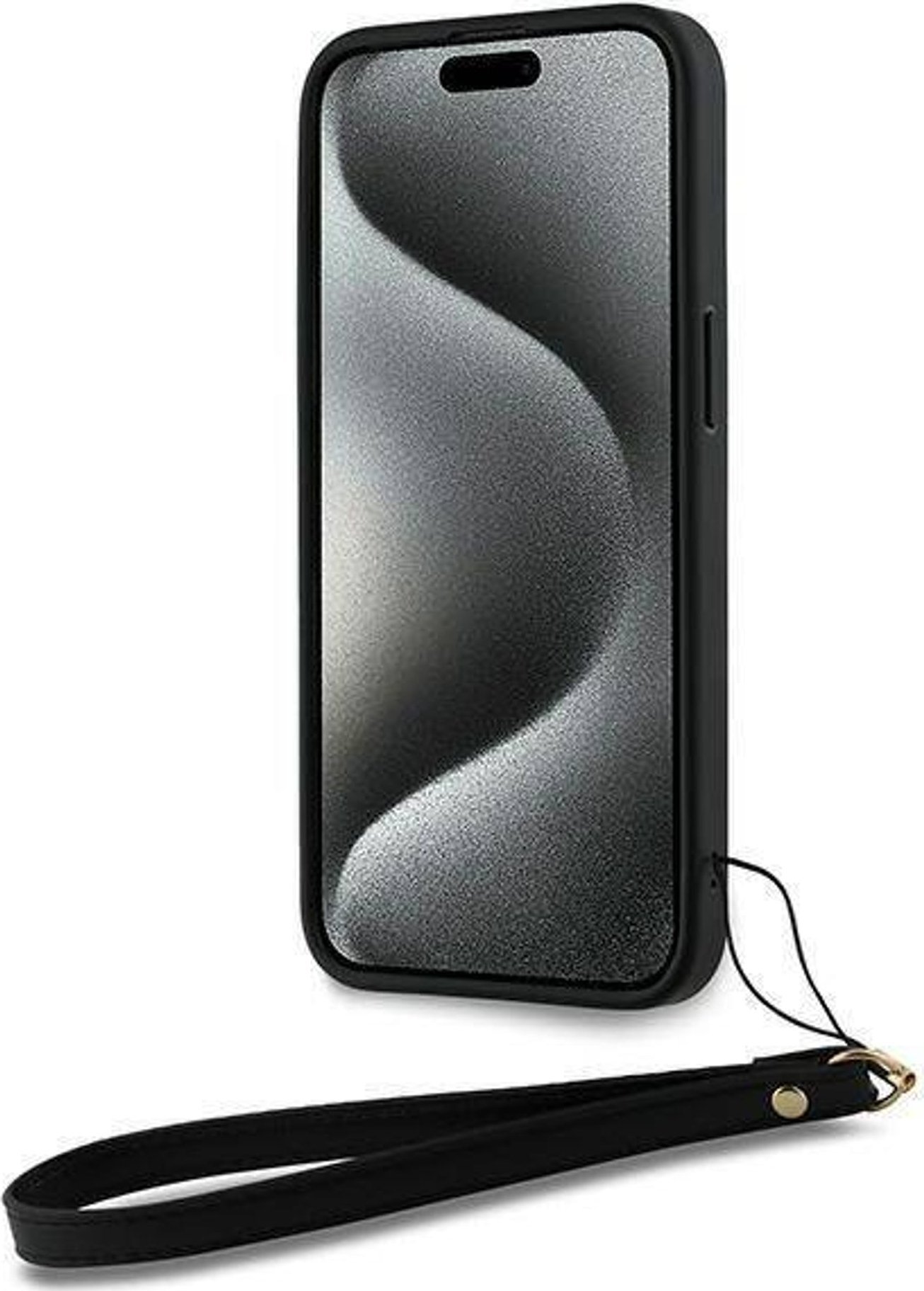 Mbulesë telefoni DKNY për iPhone 14 Pro, 6.1", me rrip, e zezë