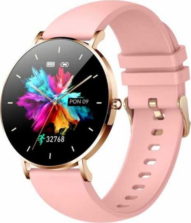 Smartwatch Manta Alexa, ekran AMOLED, rozë