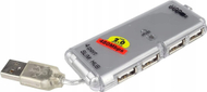 USB приклучен уред PremiumCord HUB 4, 4 порти, USB 2.0, без напојување со струја