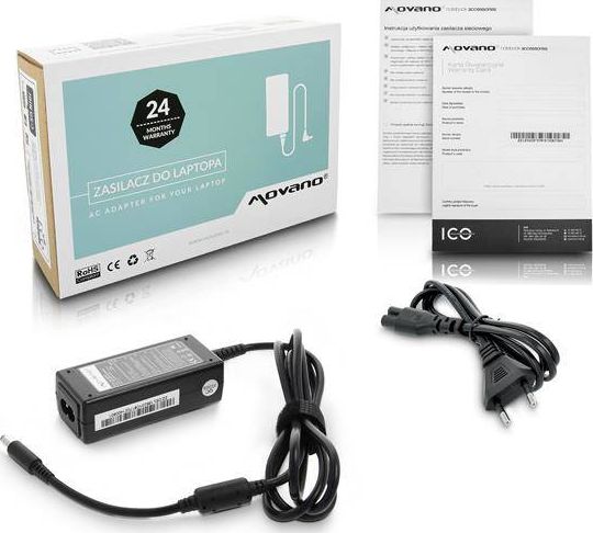 Karikues laptopi Movano 19.5V 2.31A, pin 4.5x3.0, për Dell
