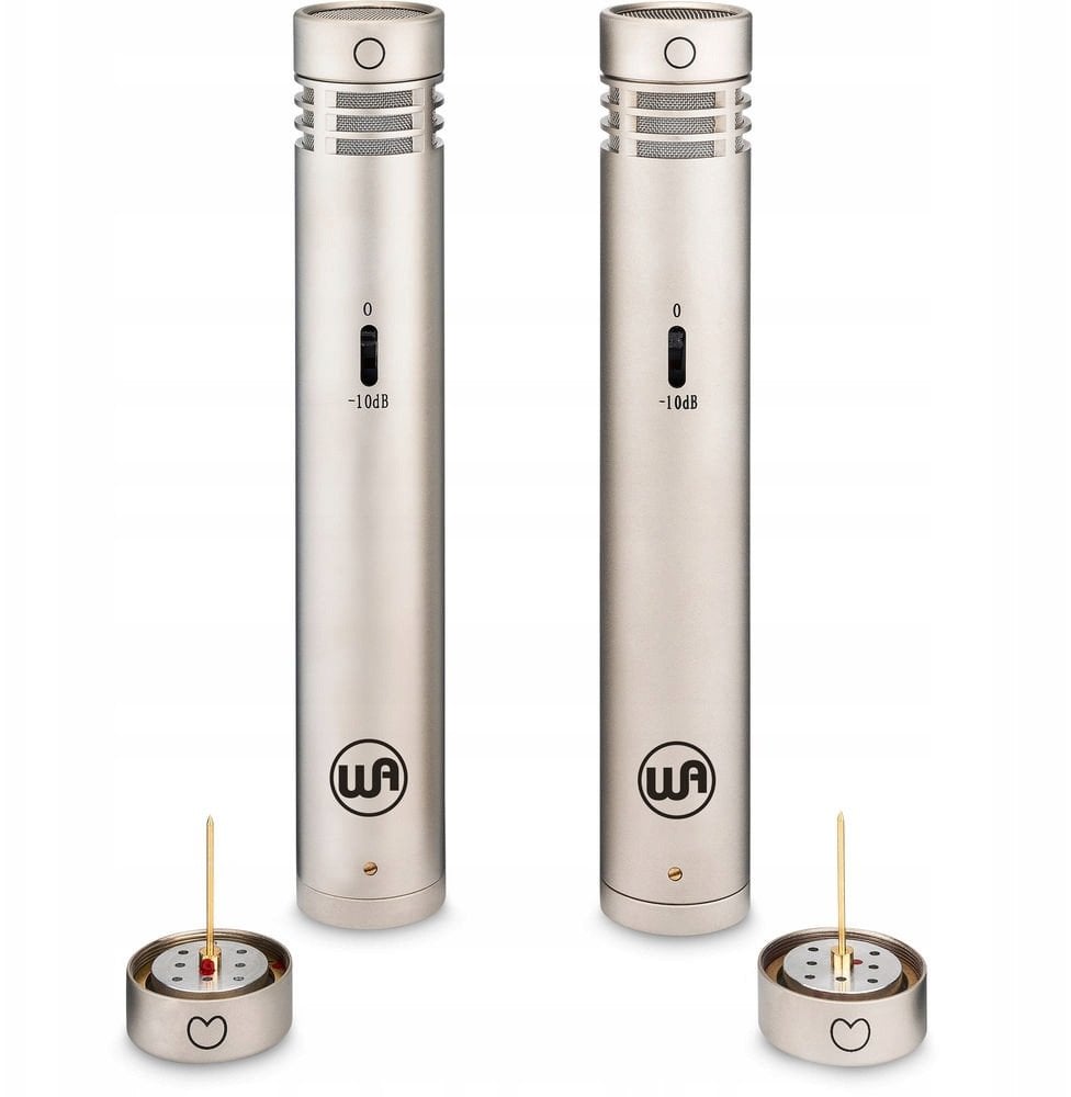 Mikrofon kondensator Warm Audio WA84 ST OC, stereo, kapsula omni dhe kardioide, nikeli