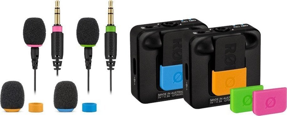 Set aksesorësh me ngjyra RØDE COLORS 2 Red, për Wireless GO dhe lavalier, i kuq