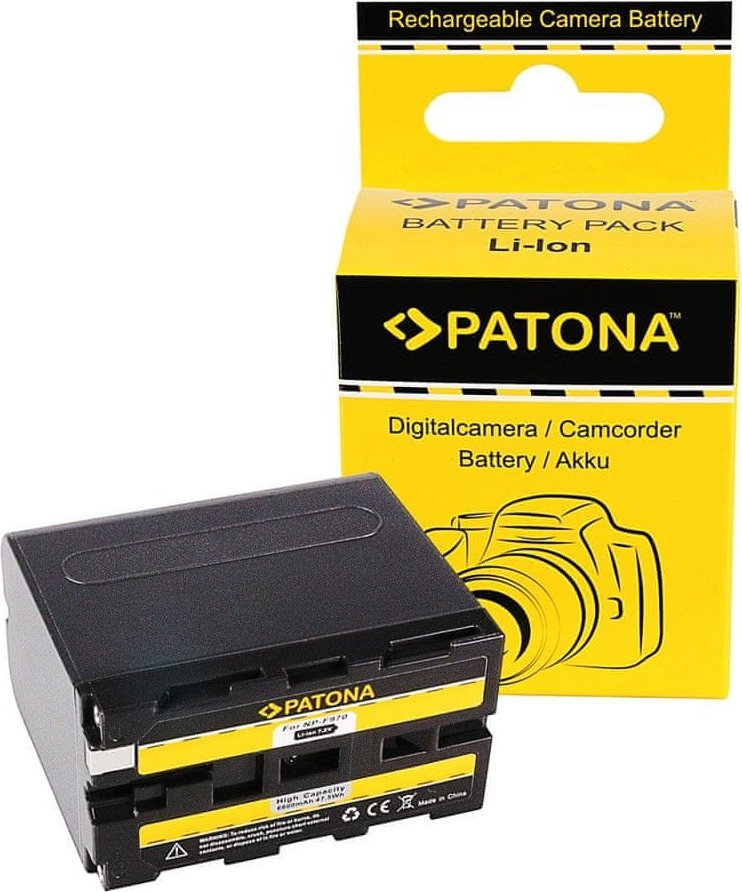 Bateri kamerë Patona NP-F970, 6600mAh, 7.2V, e zezë
