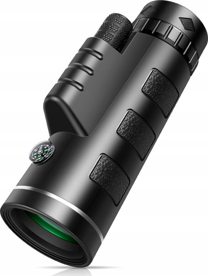 Teleskop monokular Apexel 40x60, diametër 60mm, me tripod dhe mbajtës telefoni, i zi
