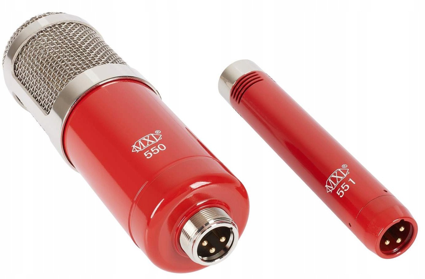 Set mikrofonësh kondensator MXL 550/551, për vokal dhe instrumente, i kuq