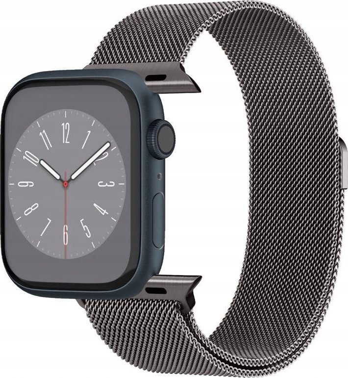 Лента за Apple Watch Spigen Metal Fit, не’рѓосувачки челик, за 49mm 45mm 44mm 42mm, сива графит