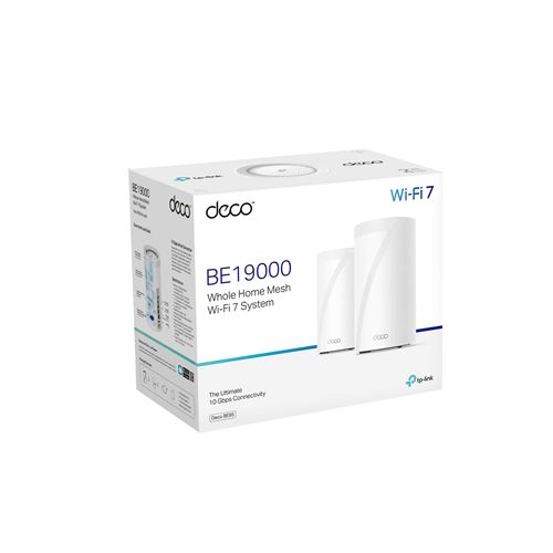Sistem mesh TP-Link Deco BE19000, Wi-Fi 7, Tri-Band, i bardhë