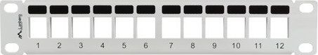 Patch panel Lanberg PPKS-9112-S, 1U 10", 12 porta keystone, gri