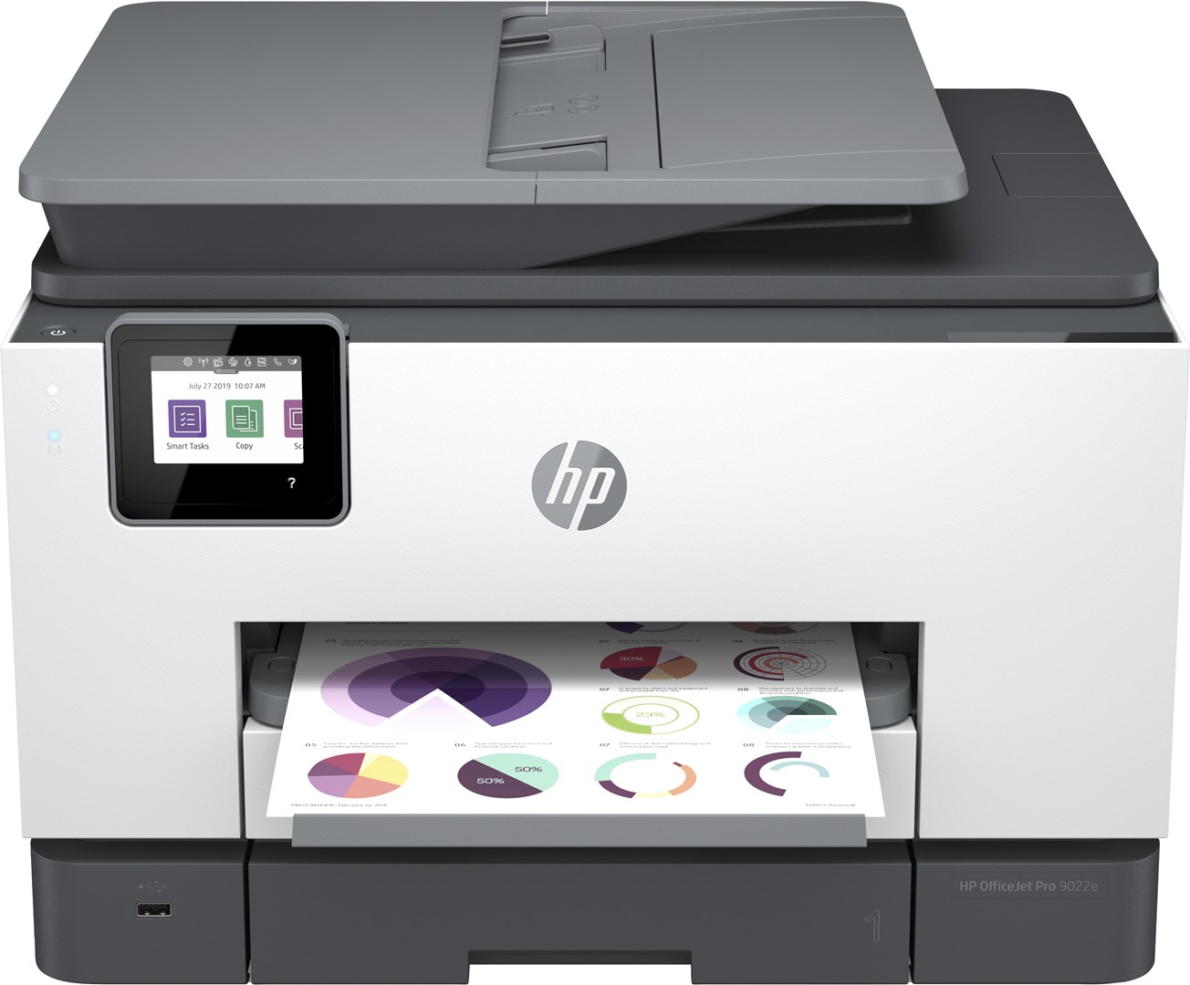 Printer multifunksional HP OfficeJet Pro 9022e, Inkjet termal, i bardhë