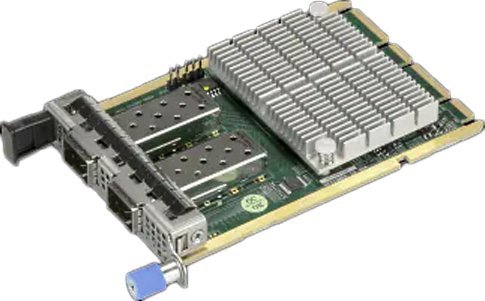 Kartë rrjeti Supermicro AOC-A25G-M2SM, 2 porta 25Gb, AIOM, e gjelbër