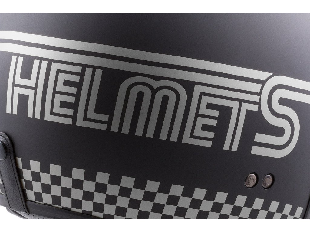 Helmeta moto Cassida Oxygen Rondo, polikarbonat, vizor dielli, e zezë mat me argjend