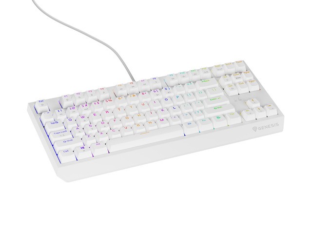 Tastierë Genesis Thor 230 TKL RGB Outemu Brown, e bardhë