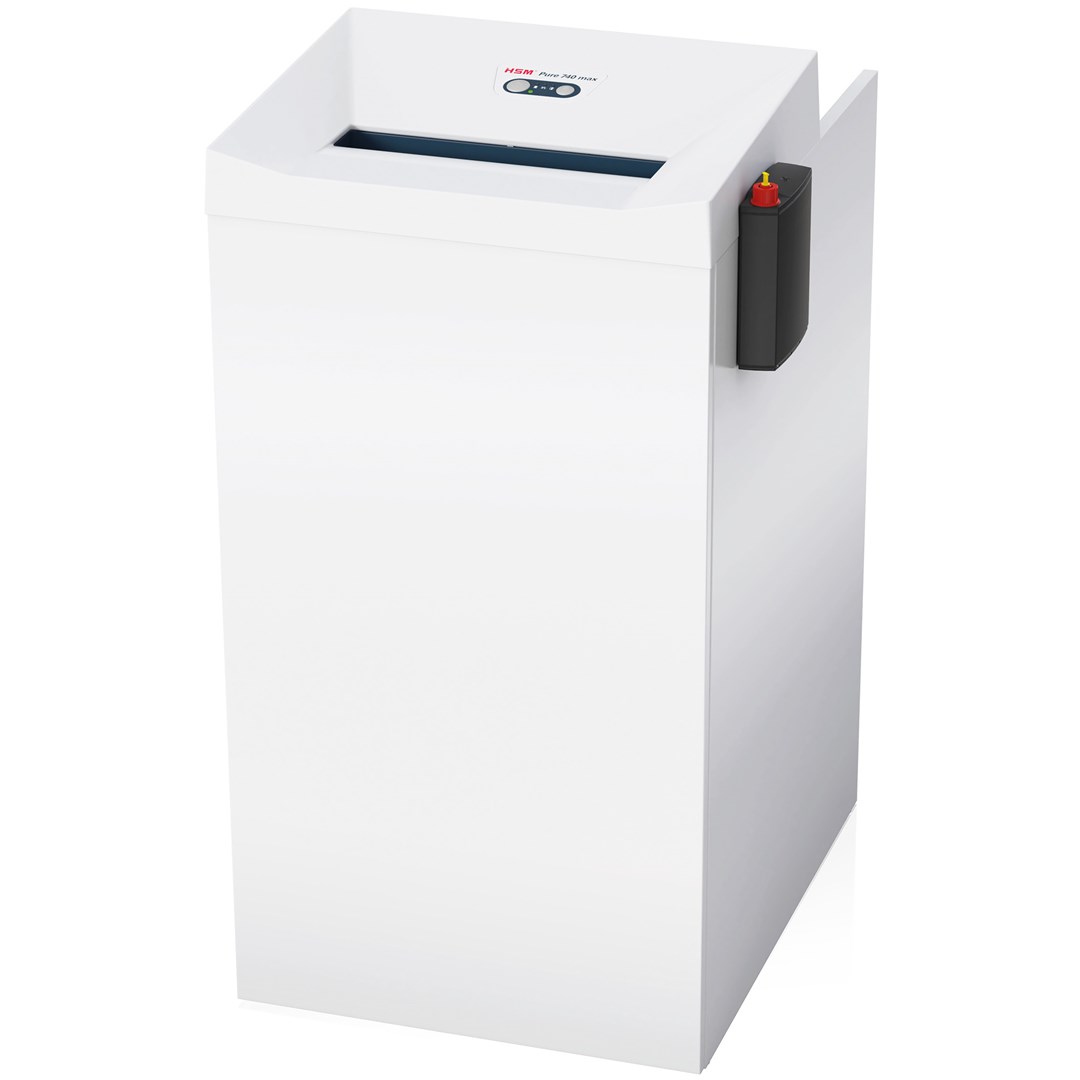 Shredder dokumentesh HSM Pure 740 Max, 240L, prerje 4.5x30 mm, i bardhë