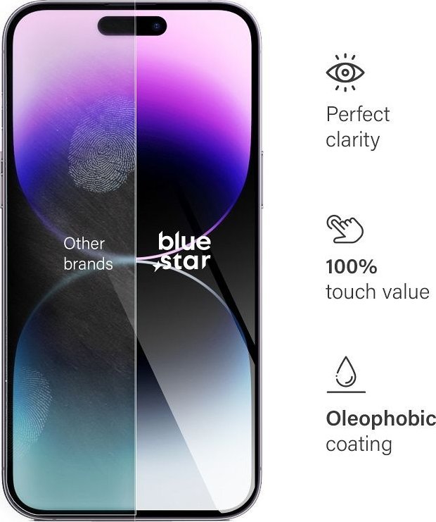 Mbrojtës ekrani xhami iPhone 14 Pro, tempered glass, transparent