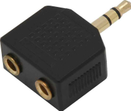 Adapter audio Gembird, 1x jack 3.5mm në 2x jack 3.5mm, i artë